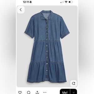 GAP Blue chambray Dress size L